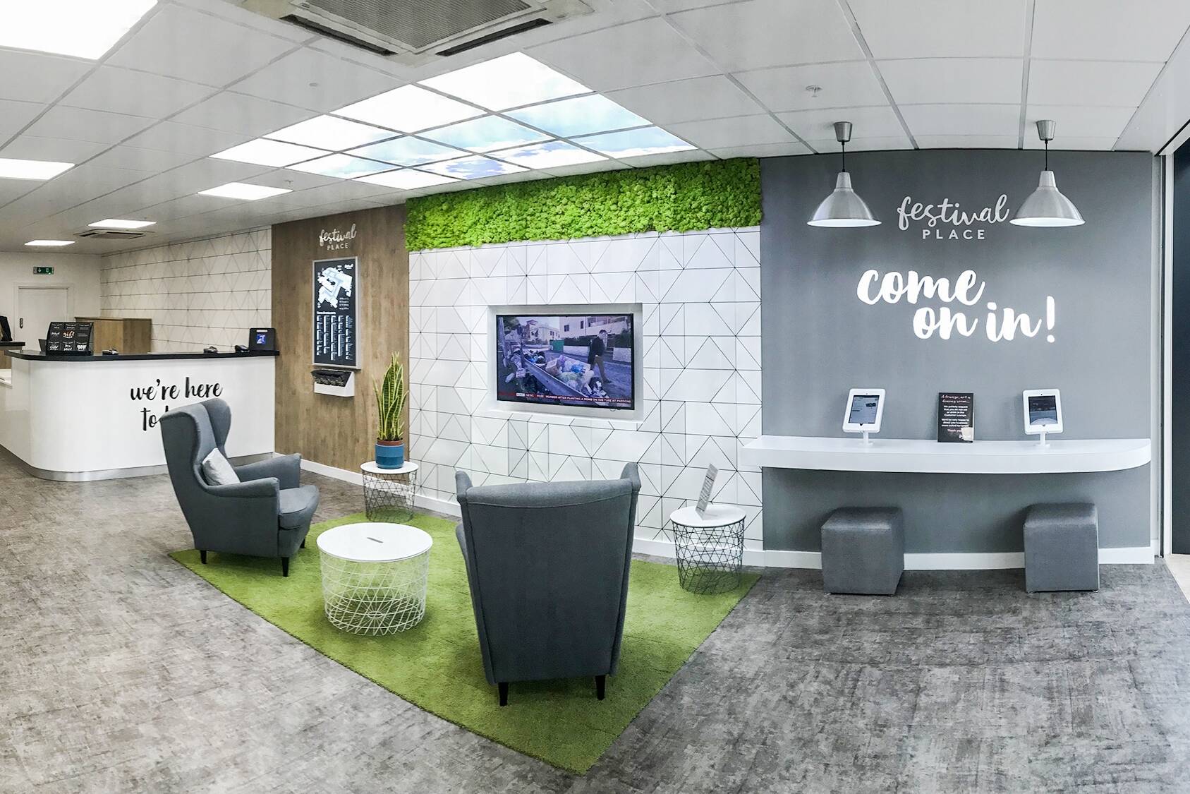 Wayfinding signage and environmental graphics &mdash; Festival Place Basingstoke retail destination, Air Design