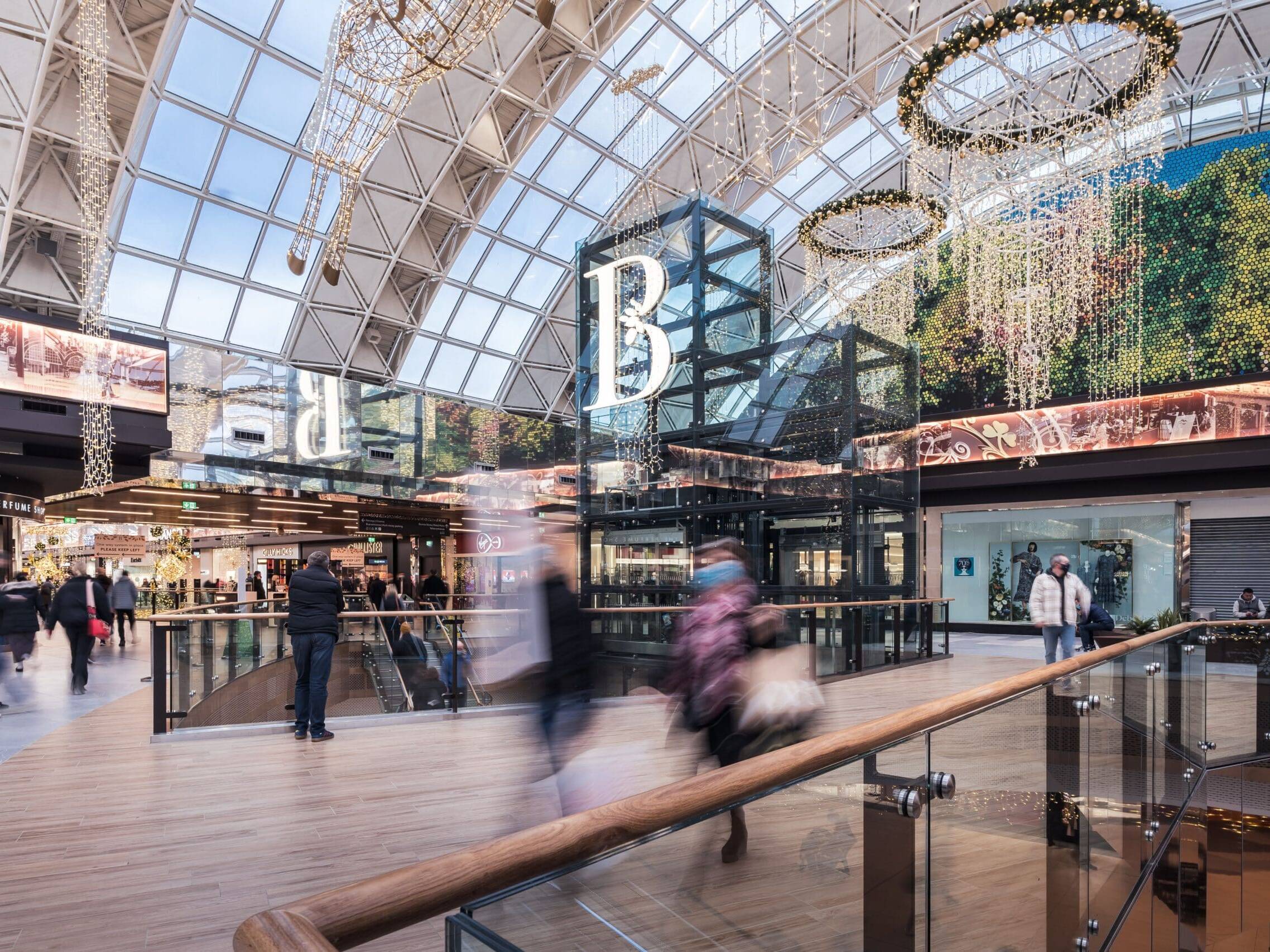 Site-wide wayfinding signage system supporting €9.3 million refurbishment — Blanchardstown Centre, Dublin, Air Design