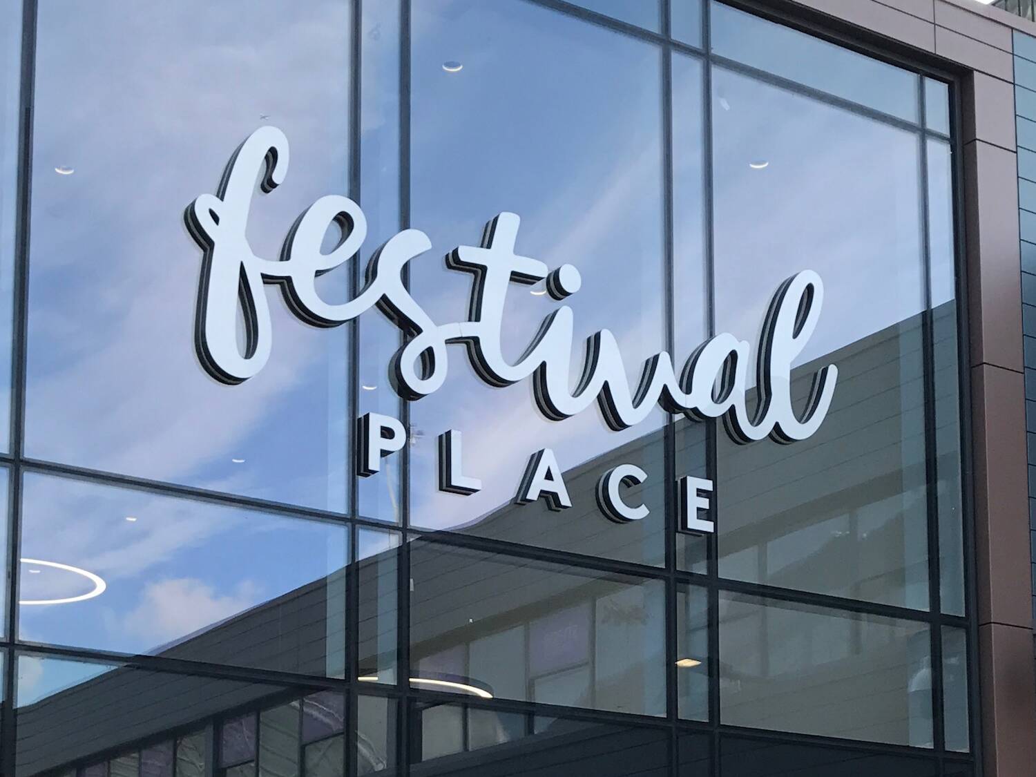 Retail brand identity environmental graphics — Festival Place Basingstoke branding and wayfinding design, Air Design