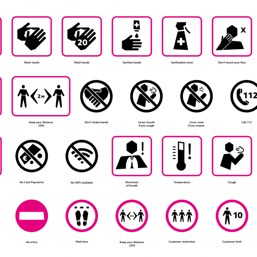 Pictograms for VIVO! Shopping Centres