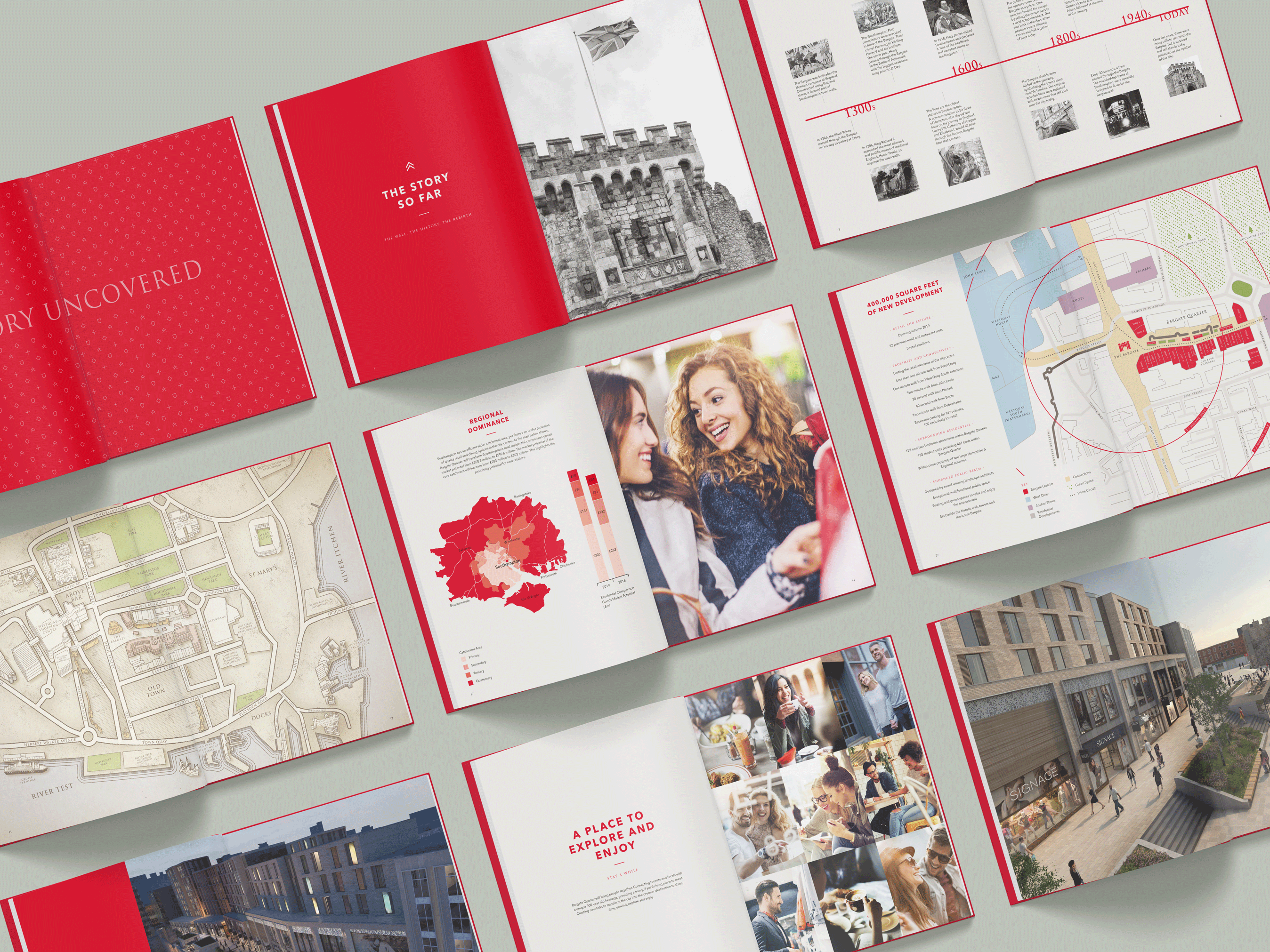 Place brand strategy and investor materials for mixed-use city centre regeneration — Bargate Quarter, Southampton, Air Design