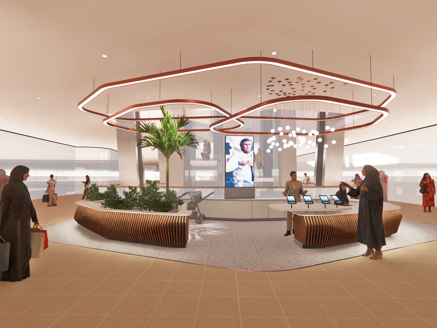 Red Sea Mall Information Desk render