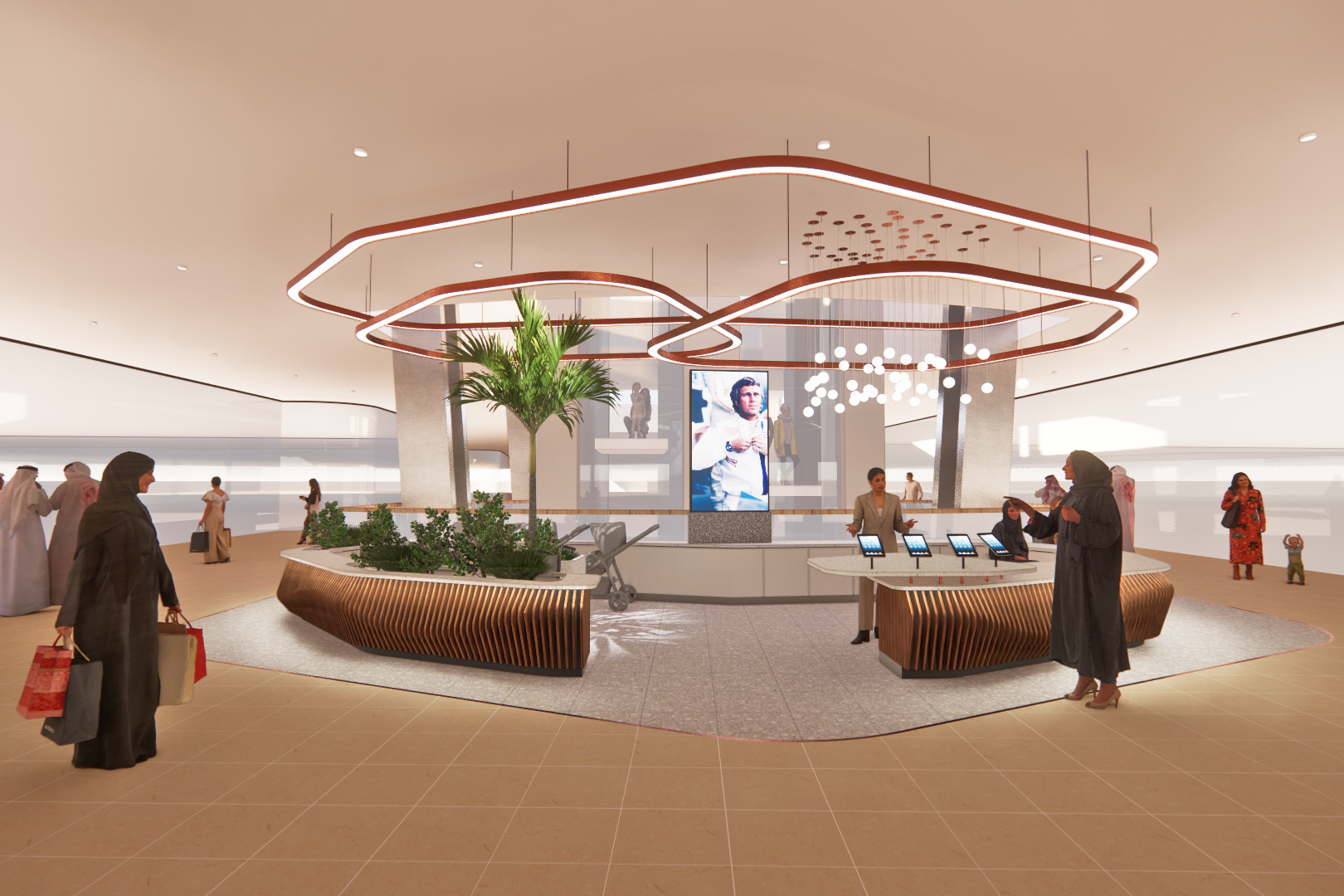 Red Sea Mall Information Desk render