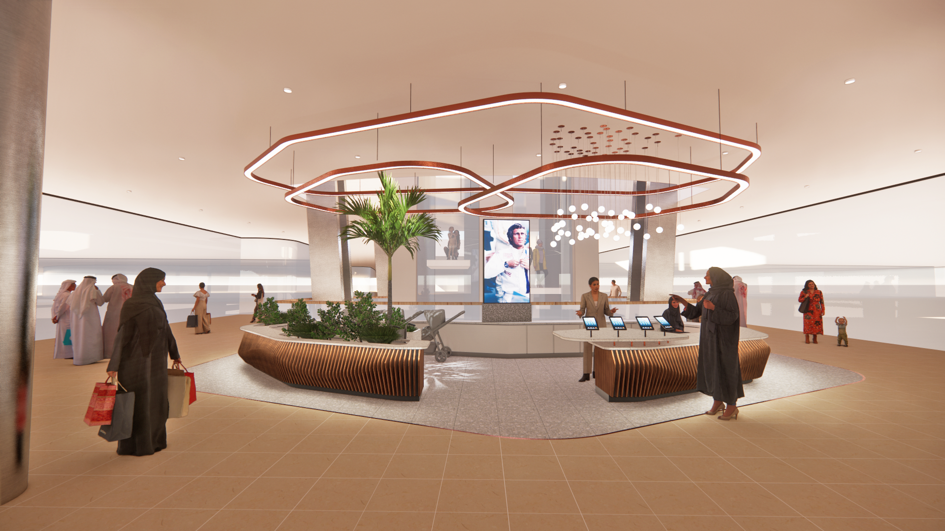 Red Sea Mall Information Desk render