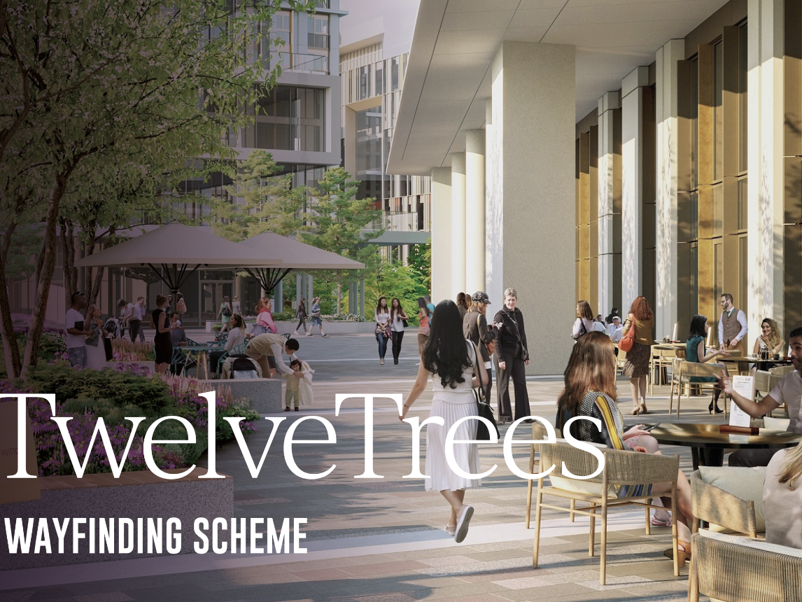 TwelveTrees wayfinding scheme banner