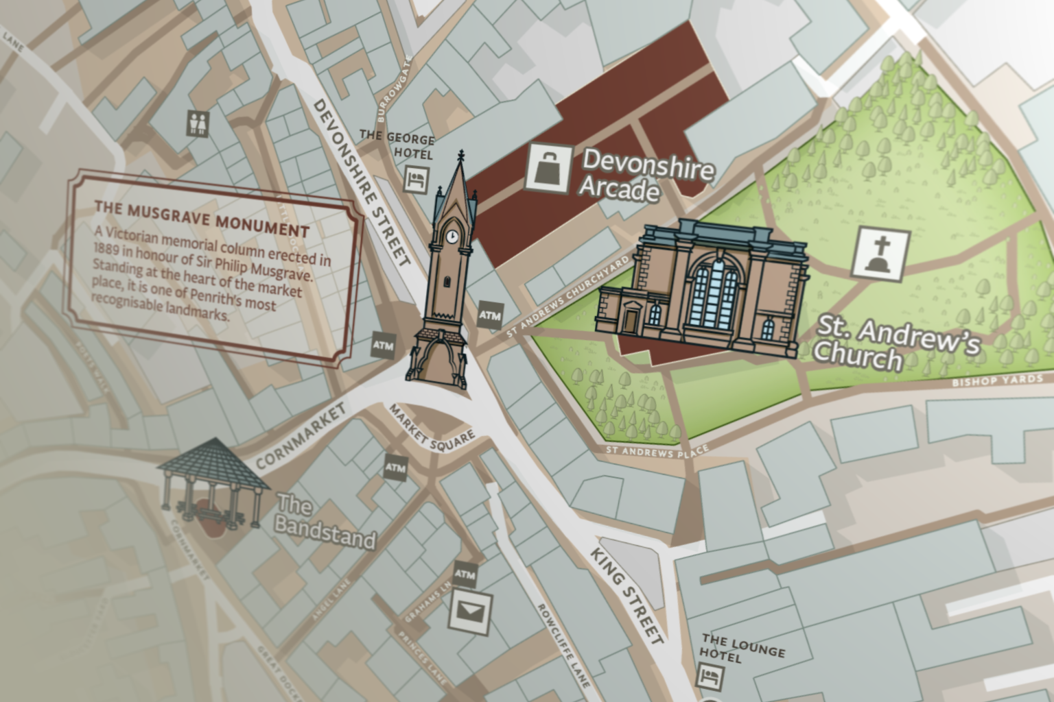 Air Design, Penrith Wayfinding, Map Closeup